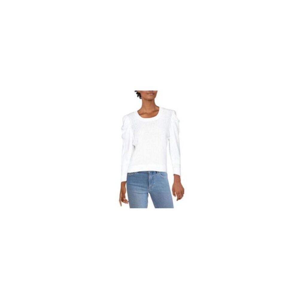 IRO.JEANS Womens White Jewel Neck Sweater L
